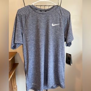 Nike dri fit swim uv blocking t shirt blue medium